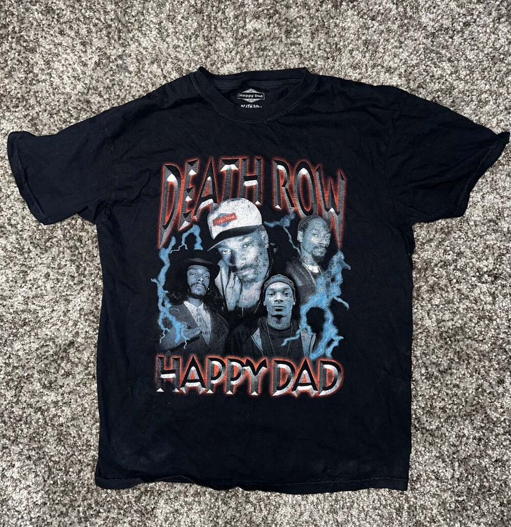 Happy Dad x Death Row Records Snoop Dogg Graphic T-Shirt Black